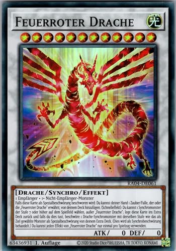 Feuerroter Drache - RA04-DE061 - Super Rare - 1. Auflage - Deutsch - Yugioh - Quarter Century Stampede - mit RC-Fieldcenter Feuerroter Drache - RA04-DE061 - Super Rare - 1. Auflage - Deutsch - Yugioh - Quarter Century Stampede - mit RC-Fieldcenter von RC