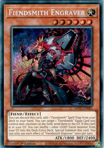 Fiendsmith Engraver - MP25-EN081 - Secret Rare - 1st Edition - English - Yugioh - 2025 Mega-Pack Tin - with RC Field Center von RC