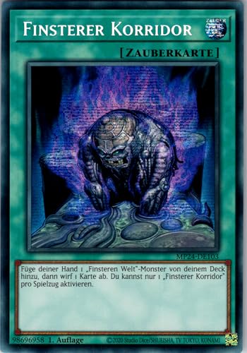 Finsterer Korridor - MP24-DE103 - Secret Rare - 1. Auflage - Deutsch - Yugioh - 25th Anniversary Tin: Dueling Mirrors - mit RC-Fieldcenter von RC