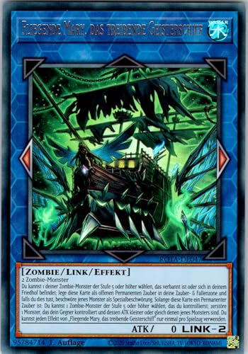 Fliegende Mary, das treibende Geisterschiff - ROTA-DE047 - Ultra Rare - 1. Auflage - Deutsch - Yugioh - Rage of The Abyss - mit RC-Fieldcenter von RC