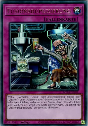 Fusionsduplizierung - MP24-DE201 - Ultra Rare - 1. Auflage - Deutsch - Yugioh - 25th Anniversary Tin: Dueling Mirrors - mit RC-Fieldcenter von RC