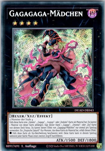 Gagagaga-Mädchen - DUAD-DE043 - Secret Rare - 1. Auflage - Deutsch - Yugioh - Duelist's Advance - mit RC-Fieldcenter von RC