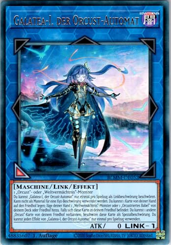 Galatea-I, der Orcust-Automat - BLMM-DE052 - Ultra Rare - 1. Auflage - Deutsch - Yugioh - Battles of Legend: Monster Mayhem - mit RC-Fieldcenter von RC