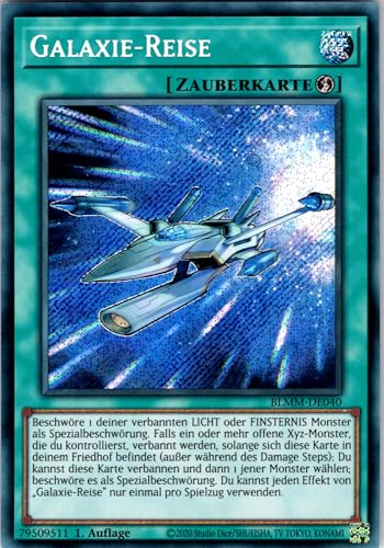 Galaxie-Reise - BLMM-DE040 - Secret Rare - 1. Auflage - Deutsch - Yugioh - Battles of Legend: Monster Mayhem - mit RC-Fieldcenter von RC
