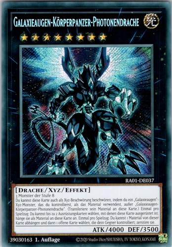 Galaxieaugen-Körperpanzer-Photonendrache - RA01-DE037 - Secret Rare - 1. Auflage - Deutsch - Yugioh - 25th Anniversary Rarity Collection - mit RC-Fieldcenter von RC