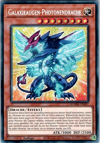 Galaxieaugen-Photonendrache - BLMM-DE007 - Secret Rare - 1. Auflage - Deutsch - Yugioh - Battles of Legend: Monster Mayhem - mit RC-Fieldcenter von RC