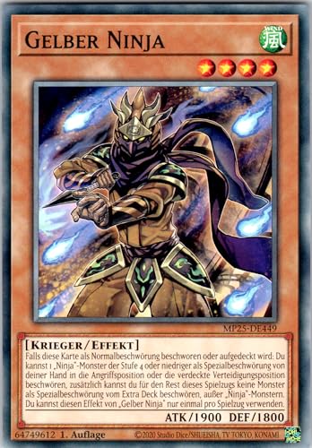 Gelber Ninja - MP25-DE449 - Common - 1. Auflage - Deutsch - Yugioh - 2025 Mega-Pack Tin - mit RC-Fieldcenter Gelber Ninja - MP25-DE449 - Common - 1. Auflage - Deutsch - Yugioh - 2025 Mega-Pack Tin - mit RC-Fieldcenter von RC