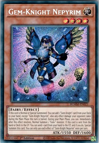 Gem-Knight Nepyrim - BLMM-EN021 - Secret Rare - 1st Edition - English - Yugioh - Battles of Legend: Monster Mayhem - with RC Field Center von RC