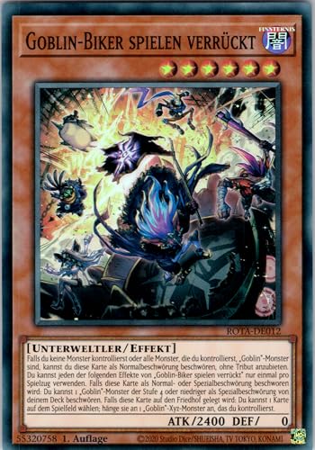 Goblin-Biker Spielen verrückt - ROTA-DE012 - Super Rare - 1. Auflage - Deutsch - Yugioh - Rage of The Abyss - mit RC-Fieldcenter von RC