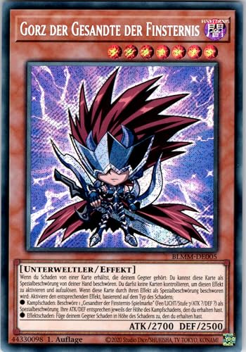 Gorz der Gesandte der Finsternis - BLMM-DE005 - Secret Rare - 1. Auflage - Deutsch - Yugioh - Battles of Legend: Monster Mayhem - mit RC-Fieldcenter von RC