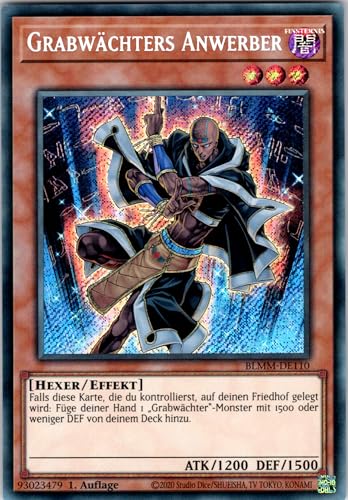 Grabwächters Anwerber - BLMM-DE110 - Secret Rare - 1. Auflage - Deutsch - Yugioh - Battles of Legend: Monster Mayhem - mit RC-Fieldcenter von RC