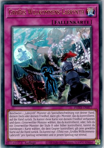 Großes Willkommens-Labrynth - PHHY-DE077 - Ultra Rare - 1. Auflage - Deutsch - Yugioh - Photon Hypernova - mit RC-Fieldcenter von RC