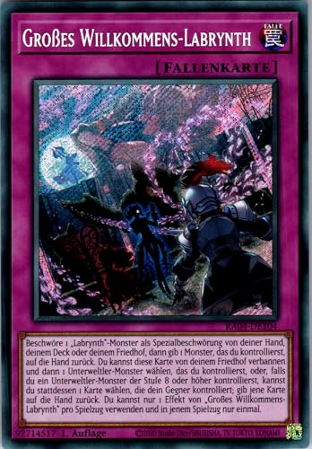 Großes Willkommens-Labrynth - RA04-DE104 - Secret Rare - 1. Auflage - Deutsch - Yugioh - Quarter Century Stampede - mit RC-Fieldcenter Großes Willkommens-Labrynth - RA04-DE104 - Secret Rare - 1. Auflage - Deutsch - Yugioh - Quarter Century Stampede - mit RC-Fieldcenter von RC