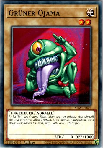Grüner Ojama - STAS-DE006 - Common - 1. Auflage - Deutsch - Yugioh - 2-Player Starter Set - mit RC-Fieldcenter von RC