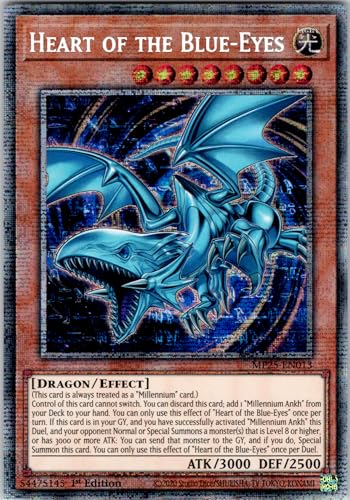 Heart of The Blue-Eyes - MP25-EN013 - Starlight Rare - 1st Edition - English - Yugioh - 2025 Mega-Pack Tin - with RC Field Center von RC