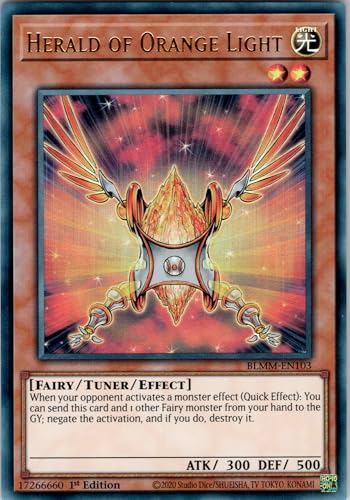 Herald of Orange Light - BLMM-EN103 - Ultra Rare - 1st Edition - English - Yugioh - Battles of Legend: Monster Mayhem - with RC Field Center von RC