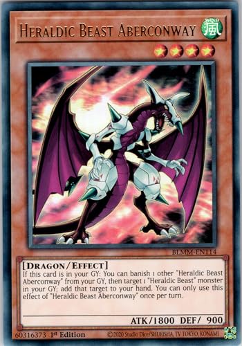 Heraldic Beast Aberconway - BLMM-EN114 - Ultra Rare - 1st Edition - English - Yugioh - Battles of Legend: Monster Mayhem - with RC Field Center von RC