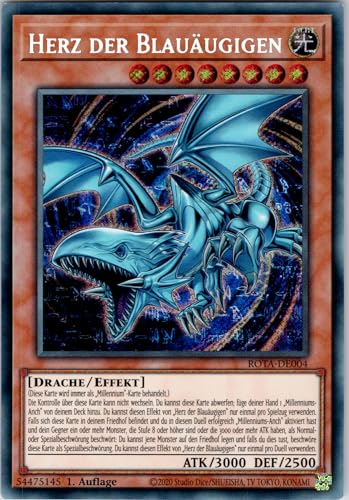 Herz der Blauäugigen - ROTA-DE004 - Secret Rare - 1. Auflage - Deutsch - Yugioh - Rage of The Abyss - mit RC-Fieldcenter von RC
