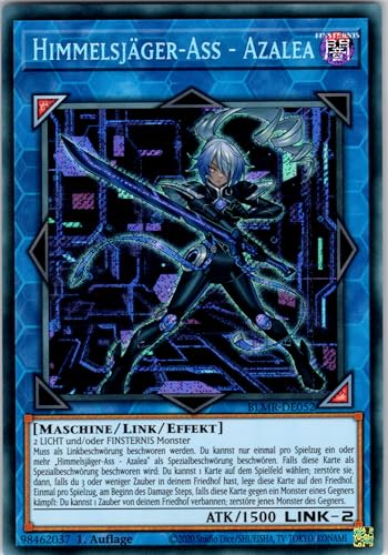 Himmelsjäger-Ass - Azalea - BLMR-DE052 - Secret Rare - 1. Auflage - Deutsch - Yugioh - Battles of Legend: Monstrous Revenge - mit RC-Fieldcenter von RC