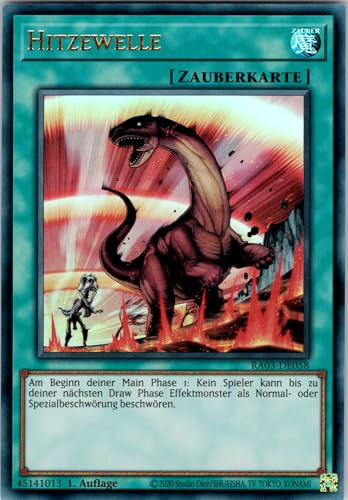 Hitzewelle - RA03-DE058 - Ultra Rare - 1. Auflage - Deutsch - Yugioh - Quarter Century Bonanza - mit RC-Fieldcenter von RC