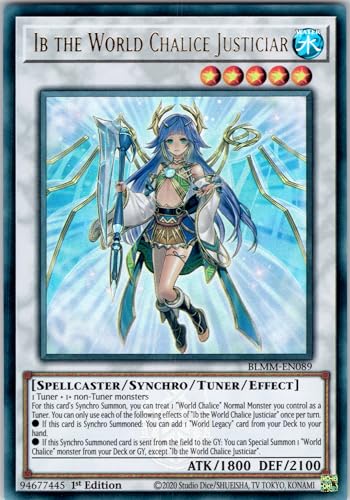 Ib The World Chalice Justiciar - BLMM-EN089 - Ultra Rare - 1st Edition - English - Yugioh - Battles of Legend: Monster Mayhem - with RC Field Center von RC