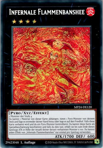 Infernale Flammenbanshee - MP24-DE120 - Secret Rare - 1. Auflage - Deutsch - Yugioh - 25th Anniversary Tin: Dueling Mirrors - mit RC-Fieldcenter von RC