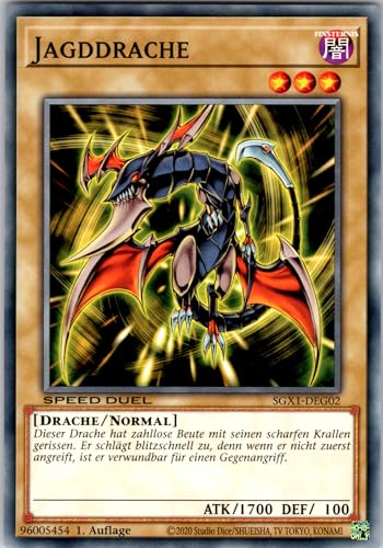 Jagddrache - SGX1-DEG02 - Common - 1. Auflage - Deutsch - Yugioh - Speed Duel GX: Duel Academy Box - mit RC-Fieldcenter von RC