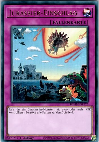 Jurassier-Einschlag - BLMM-DE175 - Ultra Rare - 1. Auflage - Deutsch - Yugioh - Battles of Legend: Monster Mayhem - mit RC-Fieldcenter von RC