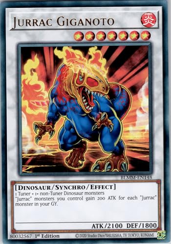 Jurrac Giganoto - BLMM-EN148 - Ultra Rare - 1st Edition - English - Yugioh - Battles of Legend: Monster Mayhem - with RC Field Center von RC
