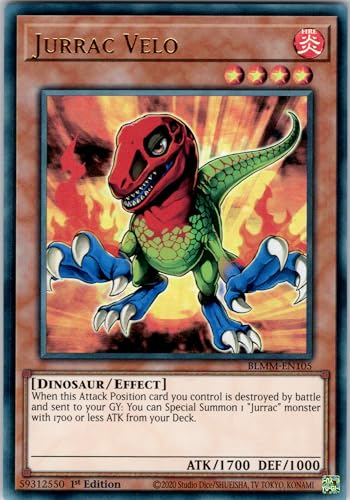 Jurrac Velo - BLMM-EN105 - Ultra Rare - 1st Edition - English - Yugioh - Battles of Legend: Monster Mayhem - with RC Field Center von RC