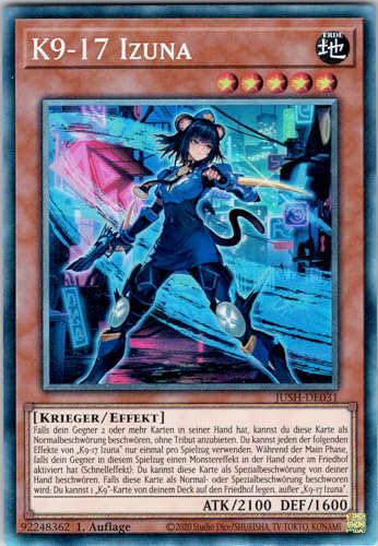 K9-17 Izuna - JUSH-DE031 - Collectors Rare - 1. Auflage - Deutsch - Yugioh - Justice Hunters - mit RC-Fieldcenter K9-17 Izuna - JUSH-DE031 - Collectors Rare - 1. Auflage - Deutsch - Yugioh - Justice Hunters - mit RC-Fieldcenter von RC