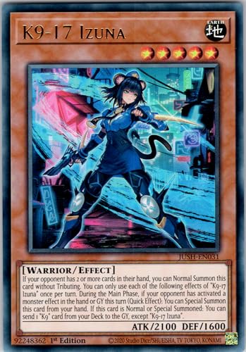 K9-17 Izuna - JUSH-EN031 - Ultra Rare - 1st Edition - English - Yugioh - Justice Hunters - with RC Field Center von RC