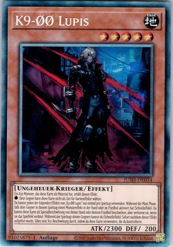 K9-ØØ Lupis - JUSH-DE034 - Collectors Rare - 1. Auflage - Deutsch - Yugioh - Justice Hunters - mit RC-Fieldcenter K9-ØØ Lupis - JUSH-DE034 - Collectors Rare - 1. Auflage - Deutsch - Yugioh - Justice Hunters - mit RC-Fieldcenter von RC