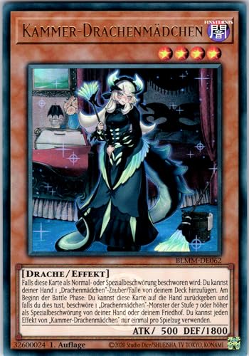 Kammer-Drachenmädchen - BLMM-DE062 - Ultra Rare - 1. Auflage - Deutsch - Yugioh - Battles of Legend: Monster Mayhem - mit RC-Fieldcenter von RC