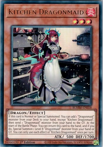 Kitchen Dragonmaid - BLMM-EN058 - Ultra Rare - 1st Edition - English - Yugioh - Battles of Legend: Monster Mayhem - with RC Field Center von RC