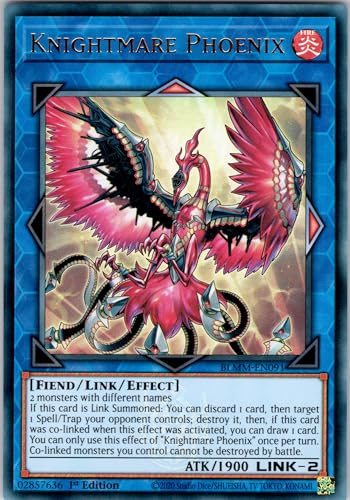 Knightmare Phoenix - BLMM-EN091 - Ultra Rare - 1st Edition - English - Yugioh - Battles of Legend: Monster Mayhem - with RC Field Center von RC