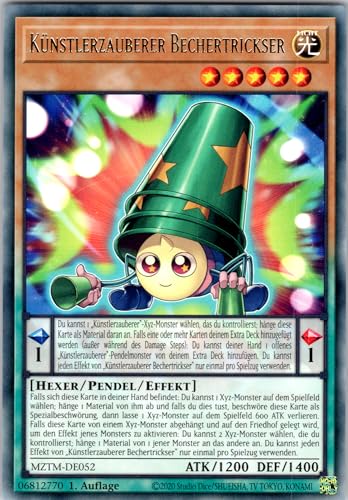 Künstlerzauberer Bechertrickser - MZTM-DE052 - Rare - 1. Auflage - Deutsch - Yugioh - Maze of The Master - mit RC-Fieldcenter von RC