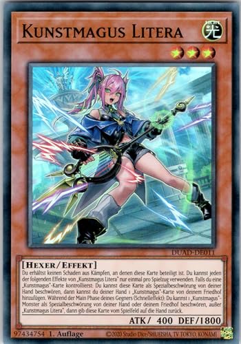 Kunstmagus Litera - DUAD-DE011 - Super Rare - 1. Auflage - Deutsch - Yugioh - Duelist's Advance - mit RC-Fieldcenter Kunstmagus Litera - DUAD-DE011 - Super Rare - 1. Auflage - Deutsch - Yugioh - Duelist's Advance - mit RC-Fieldcenter von RC
