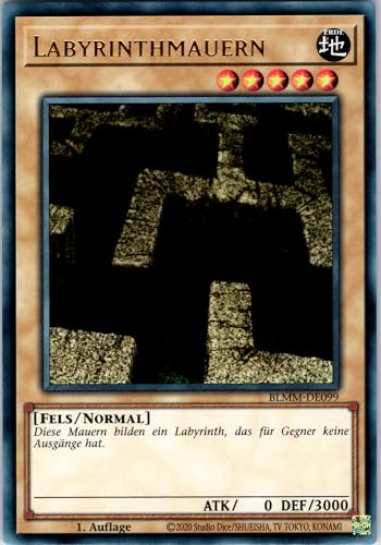 Labyrinthmauern - BLMM-DE099 - Ultra Rare - 1. Auflage - Deutsch - Yugioh - Battles of Legend: Monster Mayhem - mit RC-Fieldcenter von RC