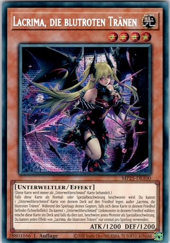 Lacrima, die blutroten Tränen - MP25-DE100 - Secret Rare - 1. Auflage - Deutsch - Yugioh - 2025 Mega-Pack Tin - mit RC-Fieldcenter Lacrima, die blutroten Tränen - MP25-DE100 - Secret Rare - 1. Auflage - Deutsch - Yugioh - 2025 Mega-Pack Tin - mit RC-Fieldcenter von RC