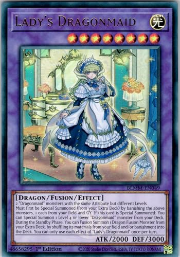 Lady's Dragonmaid - BLMM-EN049 - Ultra Rare - 1st Edition - English - Yugioh - Battles of Legend: Monster Mayhem - with RC Field Center Lady's Dragonmaid - BLMM-EN049 - Ultra Rare - 1st Edition - English - Yugioh - Battles of Legend: Monster Mayhem - with RC Field Center von RC