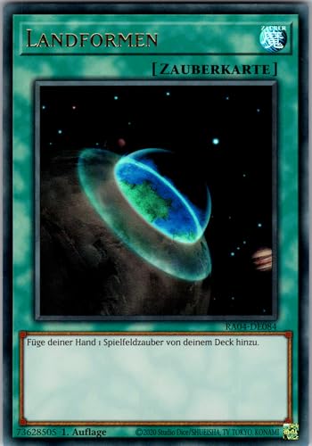 Landformen - RA04-DE084 - Ultra Rare - 1. Auflage - Deutsch - Yugioh - Quarter Century Stampede - mit RC-Fieldcenter Landformen - RA04-DE084 - Ultra Rare - 1. Auflage - Deutsch - Yugioh - Quarter Century Stampede - mit RC-Fieldcenter von RC