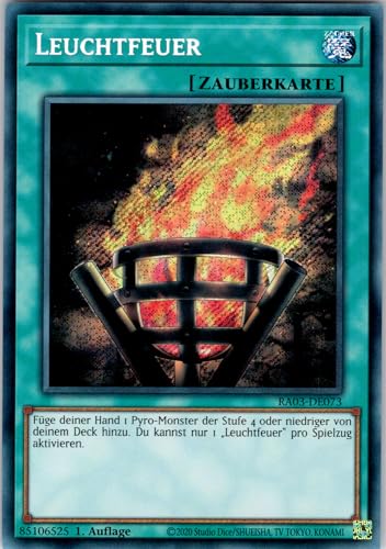 Leuchtfeuer - RA03-DE073 - Secret Rare - 1. Auflage - Deutsch - Yugioh - Quarter Century Bonanza - mit RC-Fieldcenter von RC