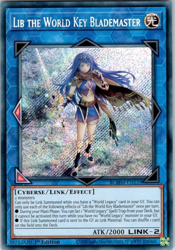 Lib The World Key Blademaster - BLMM-EN159 - Secret Rare - 1st Edition - English - Yugioh - Battles of Legend: Monster Mayhem - with RC Field Center von RC
