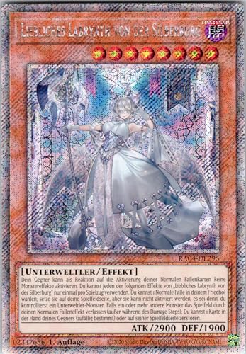 Liebliches Labrynth von der Silberburg - RA04-DE295 - Platinum Secret Rare - 1. Auflage - Deutsch - Yugioh - Quarter Century Stampede - mit RC-Fieldcenter von RC
