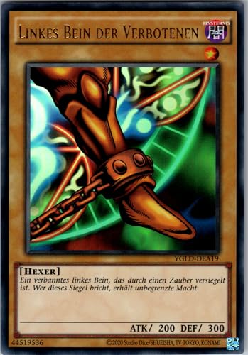 Linkes Bein der Verbotenen - YGLD-DEA19 - Ultra Rare - Deutsch - Yugioh - Yugi's Legendary Decks - mit RC-Fieldcenter Linkes Bein der Verbotenen - YGLD-DEA19 - Ultra Rare - Deutsch - Yugioh - Yugi's Legendary Decks - mit RC-Fieldcenter von RC