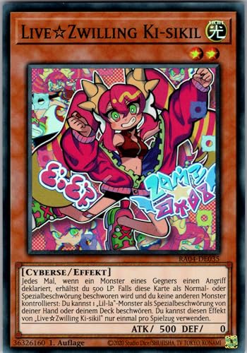 Live☆Zwilling Ki-sikil - RA04-DE035 - Super Rare - 1. Auflage - Deutsch - Yugioh - Quarter Century Stampede - mit RC-Fieldcenter Live☆Zwilling Ki-sikil - RA04-DE035 - Super Rare - 1. Auflage - Deutsch - Yugioh - Quarter Century Stampede - mit RC-Fieldcenter von RC