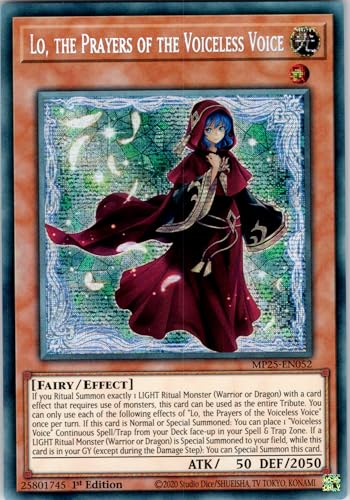 Lo, The Prayers of The Voiceless Voice - MP25-EN052 - Secret Rare - 1st Edition - English - Yugioh - 2025 Mega-Pack Tin - with RC Field Center von RC
