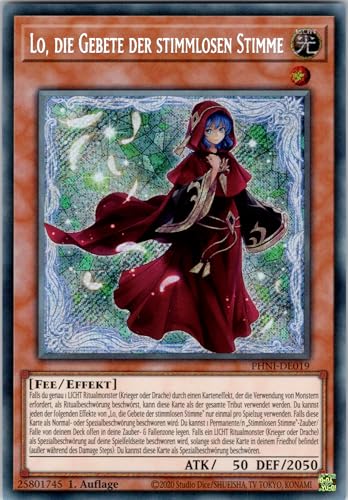 Lo, die Gebete der stimmlosen Stimme - PHNI-DE019 - Secret Rare - 1. Auflage - Deutsch - Yugioh - Phantom Nightmare - mit RC-Fieldcenter von RC