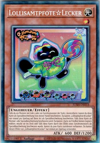 Lollisamtpfote☆Lecker - JUSH-DE018 - Collectors Rare - 1. Auflage - Deutsch - Yugioh - Justice Hunters - mit RC-Fieldcenter Lollisamtpfote☆Lecker - JUSH-DE018 - Collectors Rare - 1. Auflage - Deutsch - Yugioh - Justice Hunters - mit RC-Fieldcenter von RC